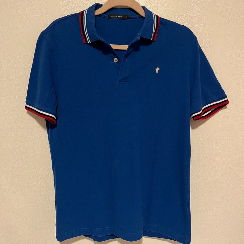 "COLLEZIONE C2" MEN'S BLUE SHIRT SIZE 5-MEDIUM